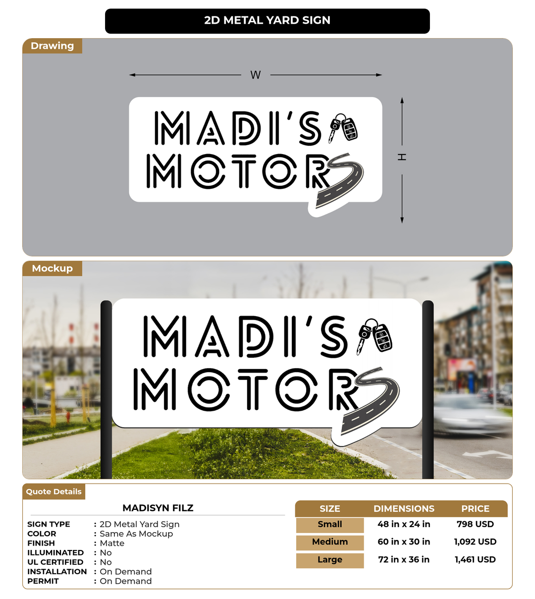 CUSTOM MOCKUP SIGN FOR Madisyn filz