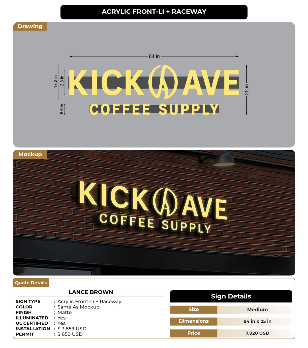 CUSTOM MOCKUP SIGN FOR Lance Brown