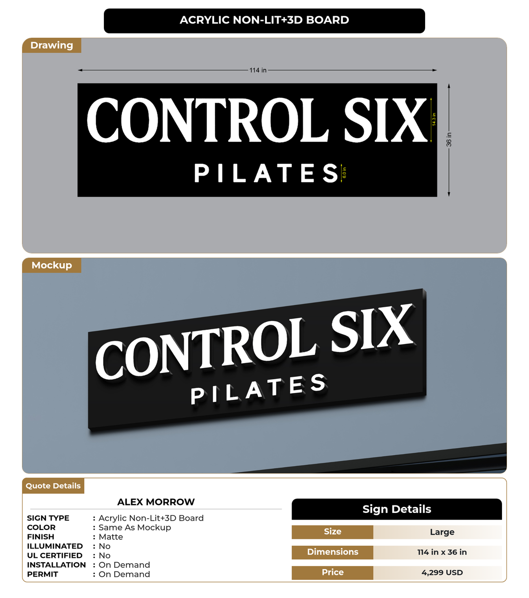 CUSTOM MOCKUP SIGN FOR Alex Morrow