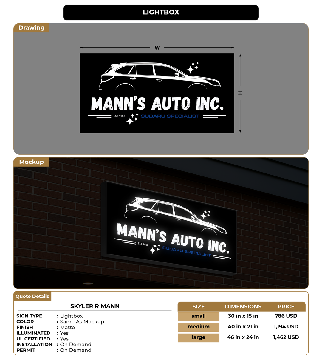 CUSTOM MOCKUP SIGN FOR Skyler R Mann