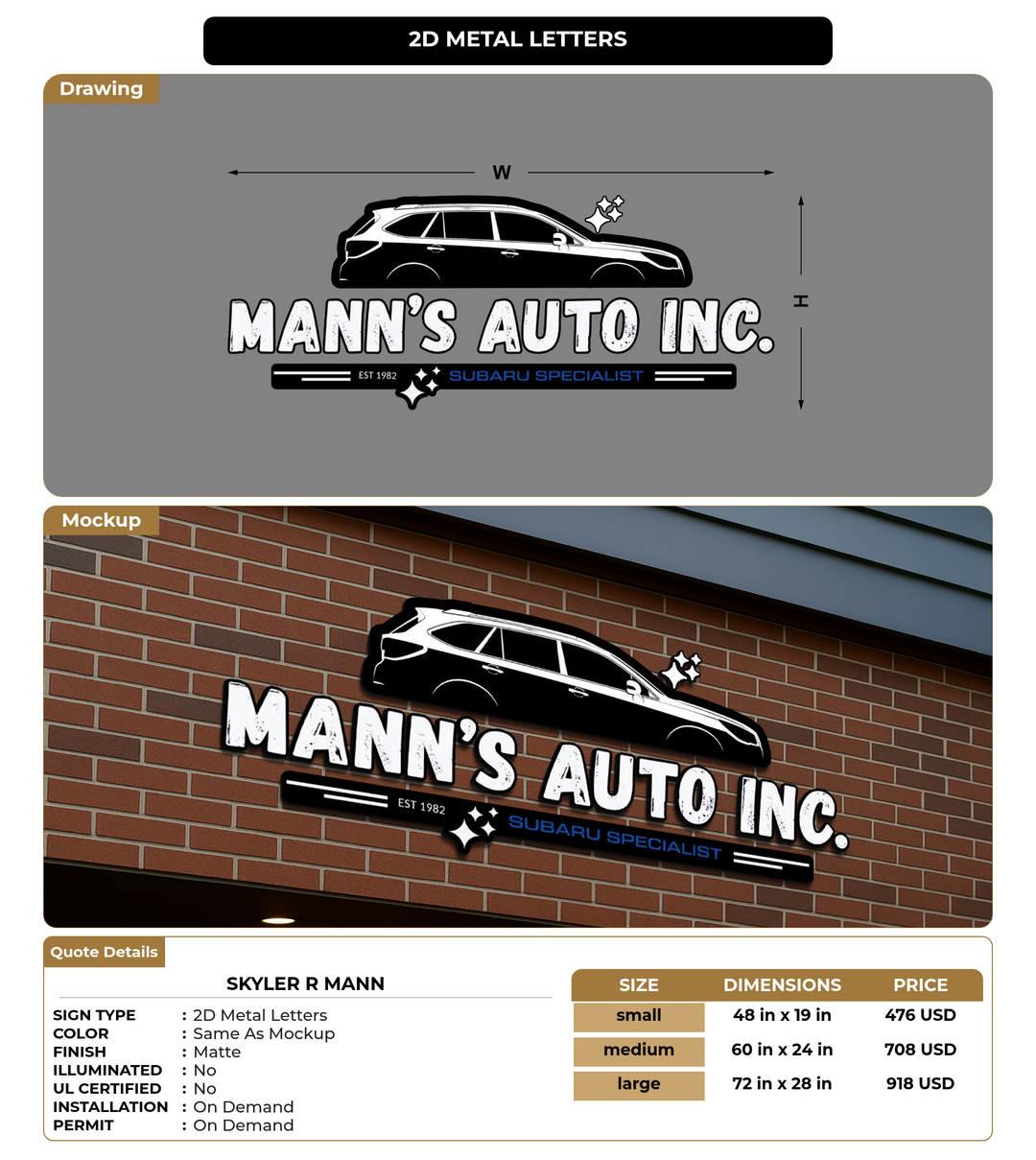 CUSTOM MOCKUP SIGN FOR Skyler R Mann