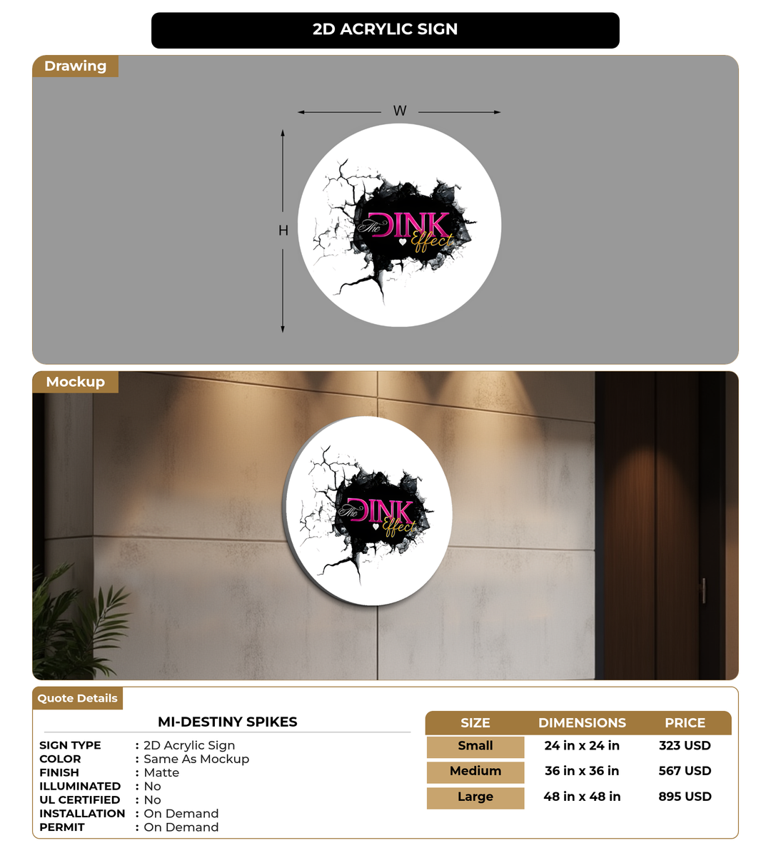 CUSTOM MOCKUP SIGN FOR Mi-Destiny Spikes