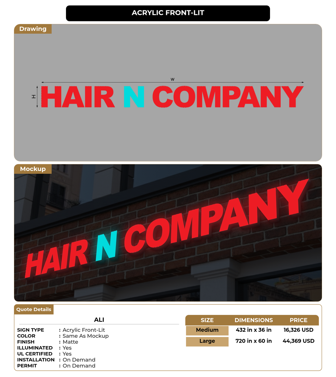 CUSTOM MOCKUP SIGN FOR Ali
