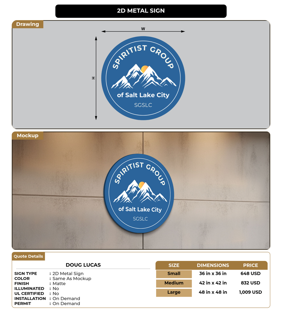CUSTOM MOCKUP SIGN FOR Doug Lucas