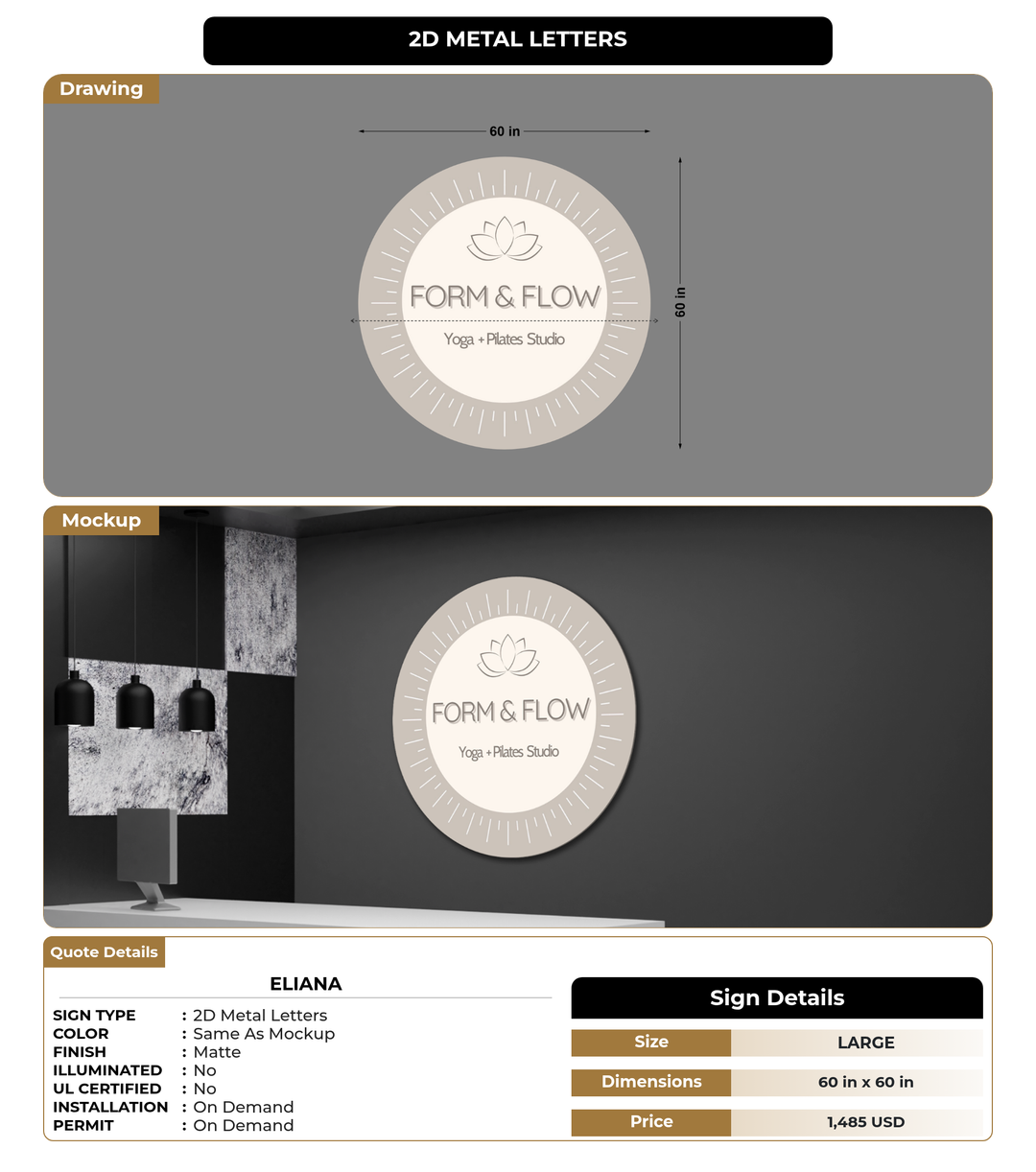 CUSTOM MOCKUP SIGN FOR Eliana