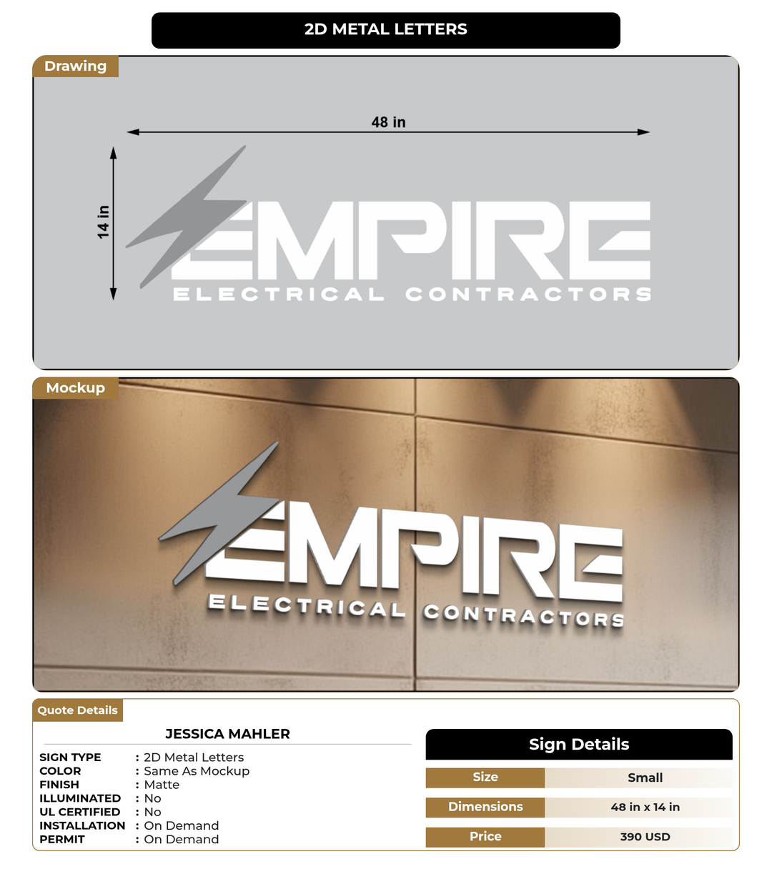 CUSTOM MOCKUP SIGN FOR Jessica Mahler