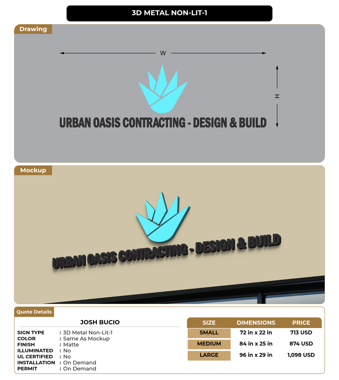 CUSTOM MOCKUP SIGN FOR Josh Bucio
