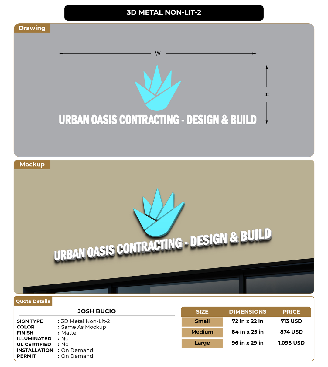 CUSTOM MOCKUP SIGN FOR Josh Bucio