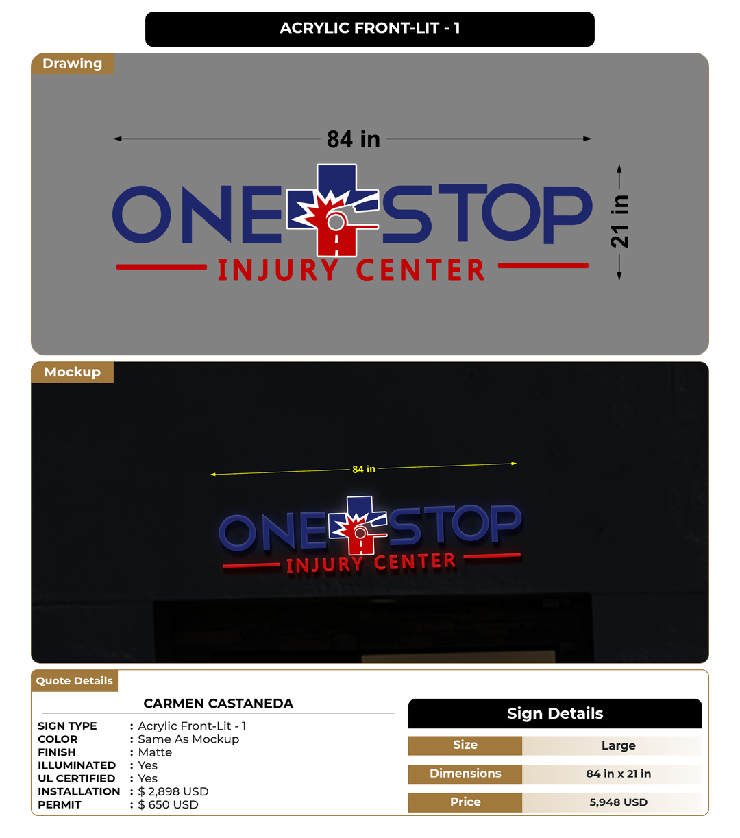 CUSTOM MOCKUP SIGN FOR Carmen Castaneda