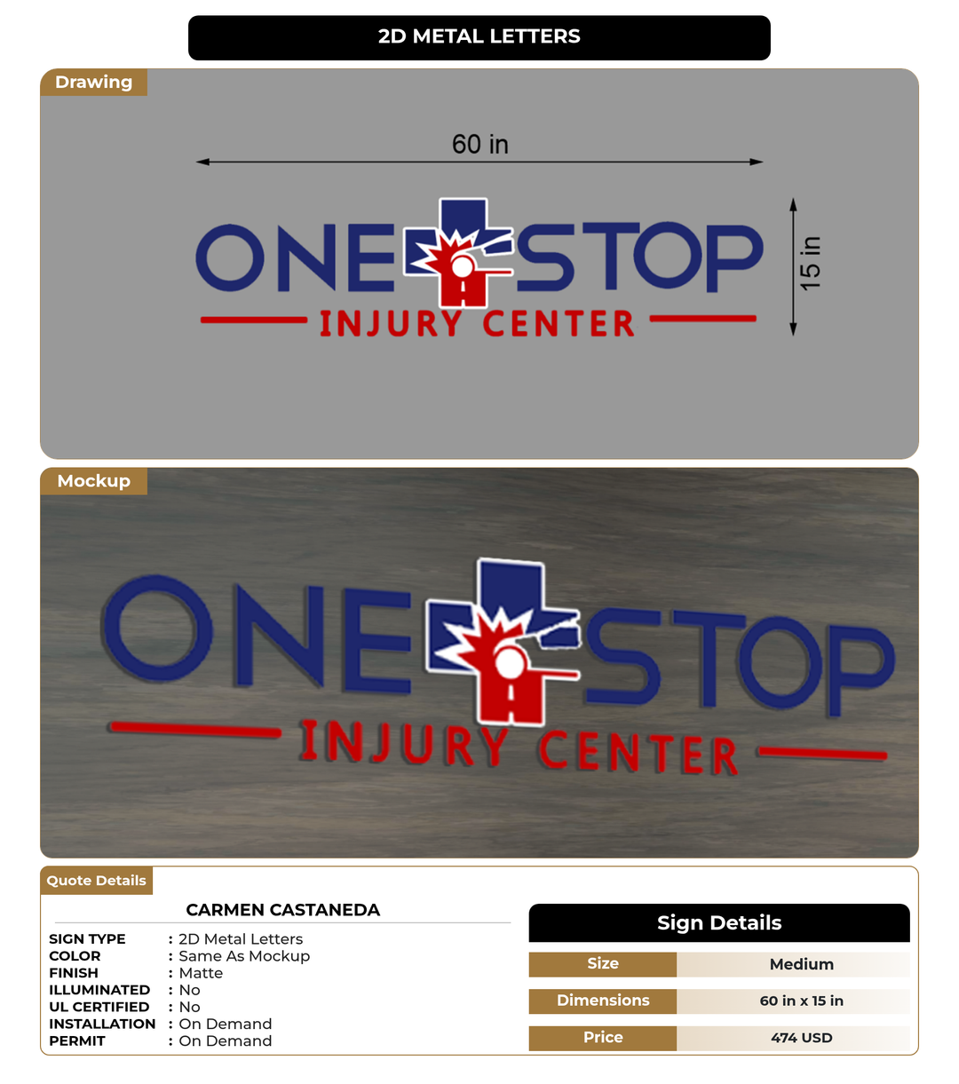 CUSTOM MOCKUP SIGN FOR Carmen Castaneda