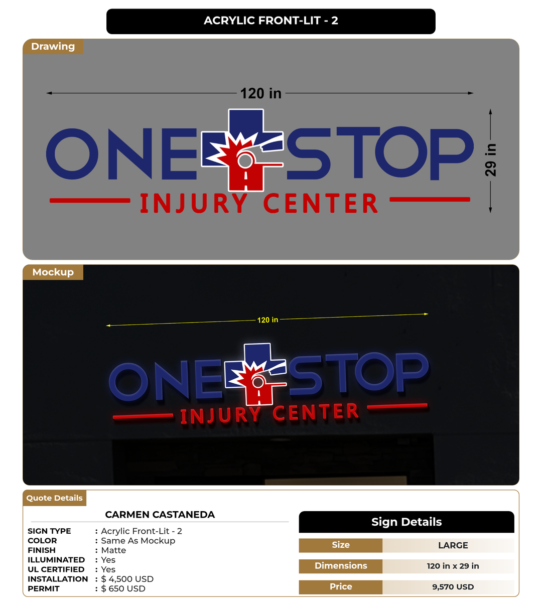 CUSTOM MOCKUP SIGN FOR Carmen Castaneda