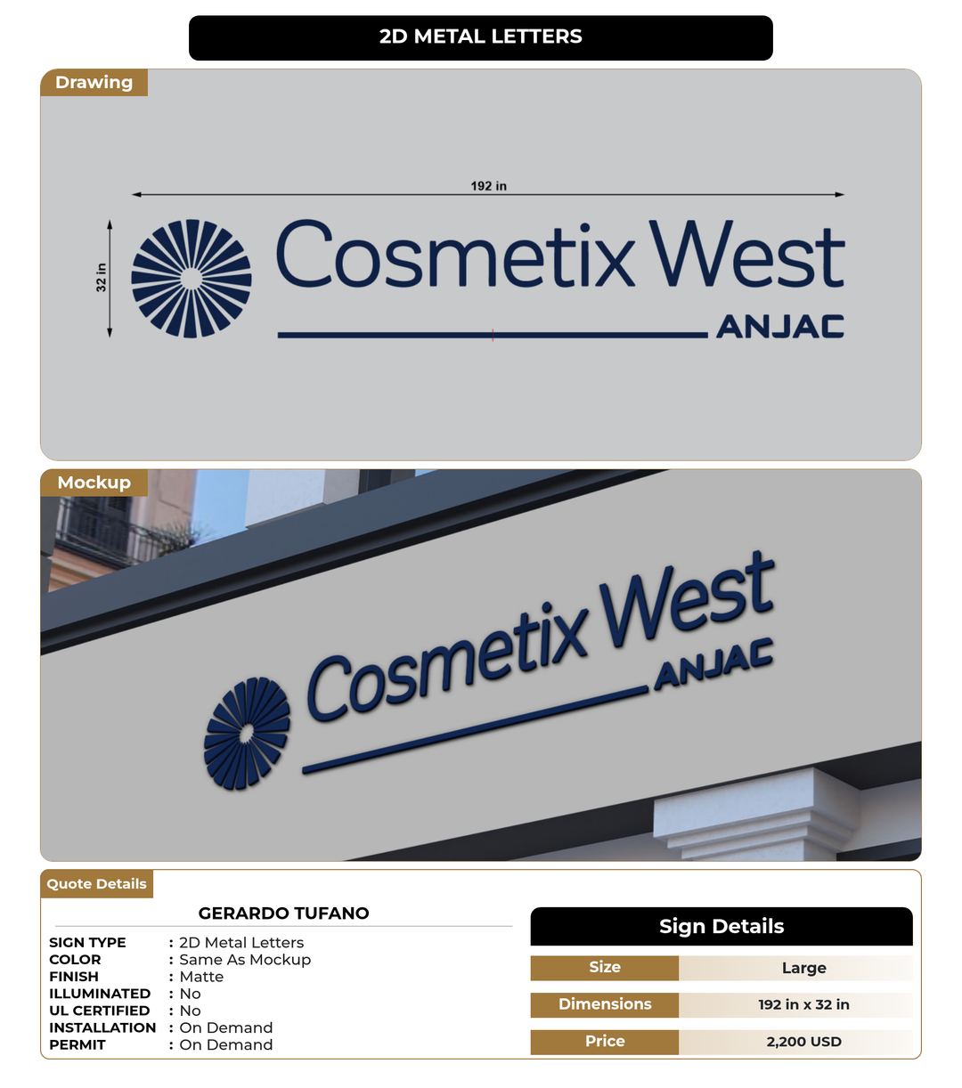 CUSTOM MOCKUP SIGN FOR Gerardo Tufano