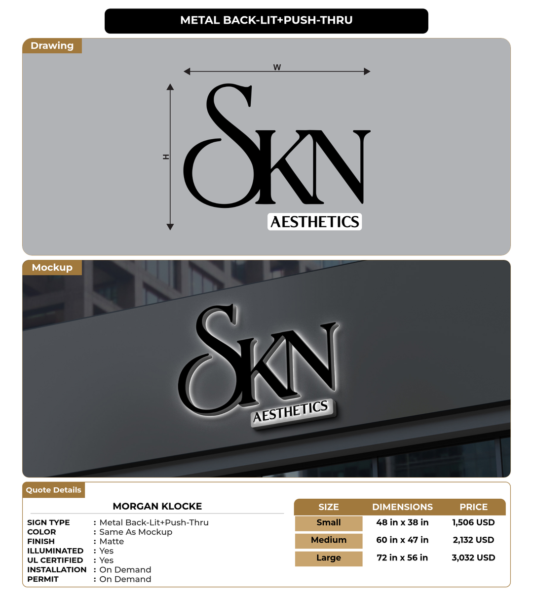 CUSTOM MOCKUP SIGN FOR Morgan Klocke