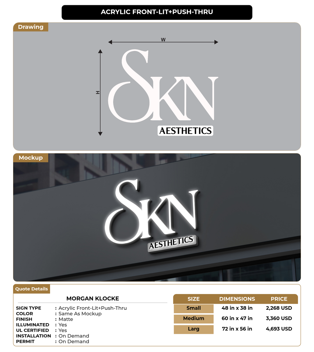 CUSTOM MOCKUP SIGN FOR Morgan Klocke