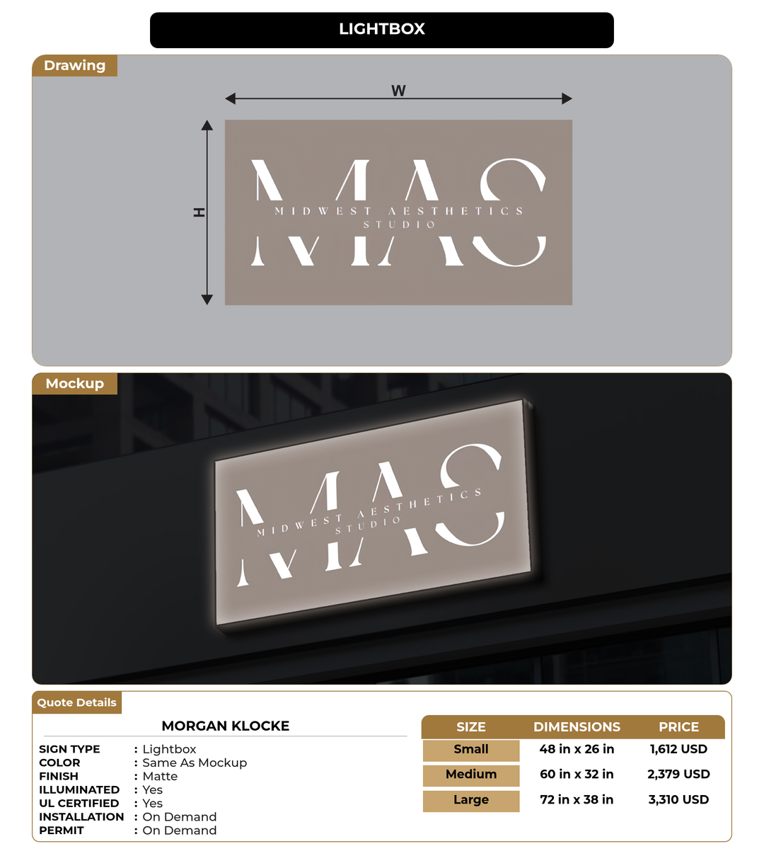 CUSTOM MOCKUP SIGN FOR Morgan Klocke