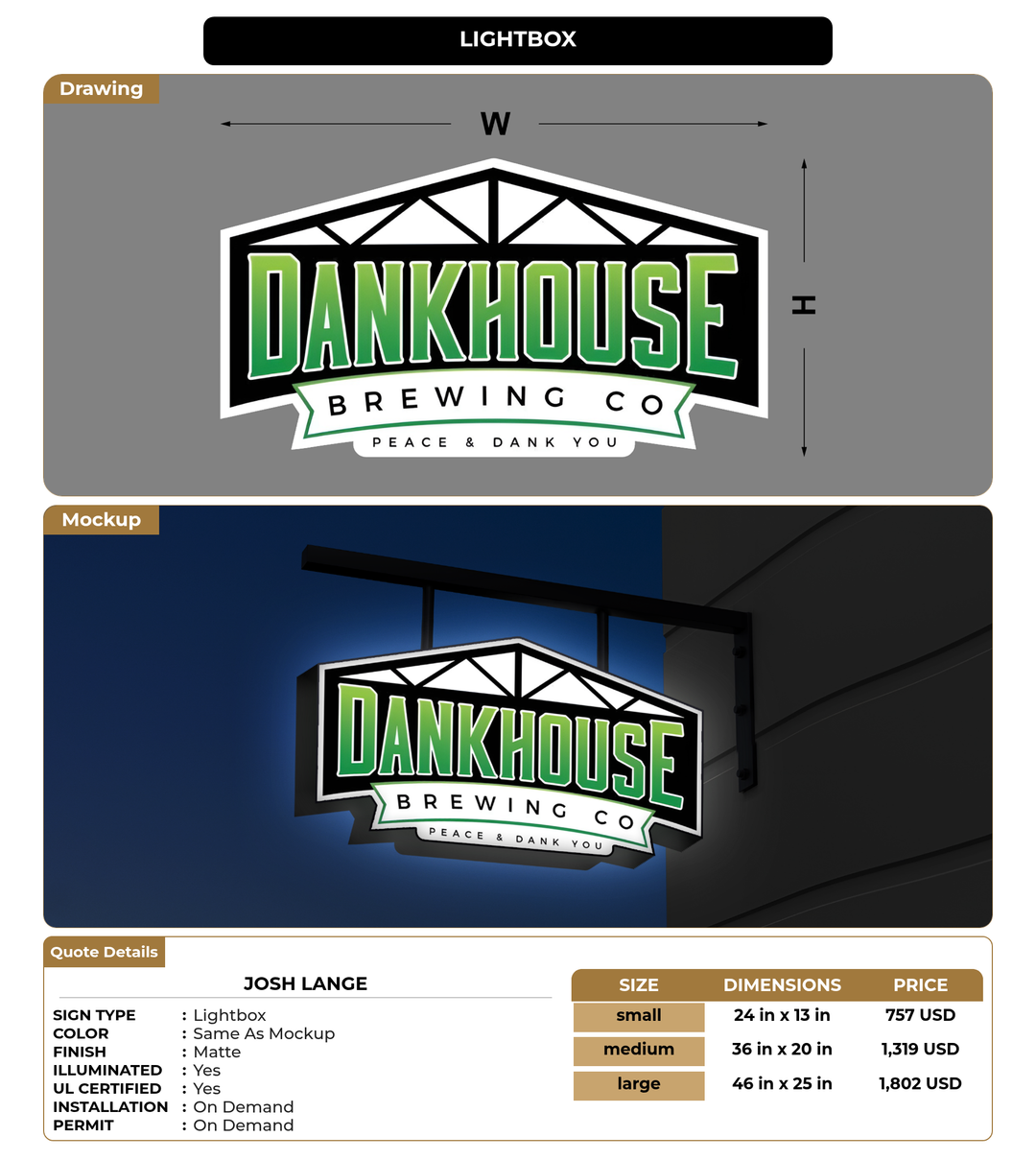 CUSTOM MOCKUP SIGN FOR Josh Lange