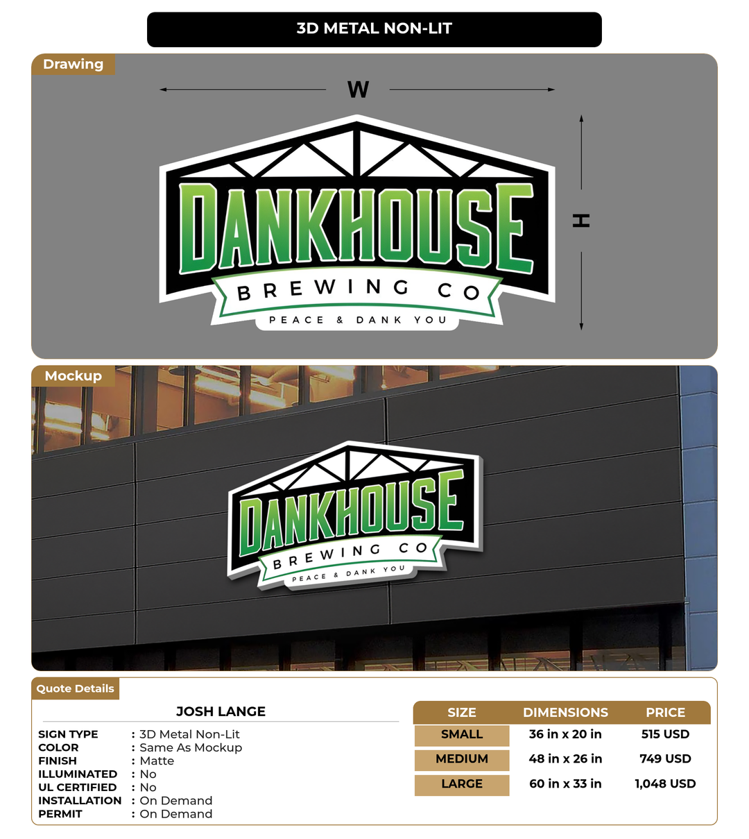 CUSTOM MOCKUP SIGN FOR Josh Lange