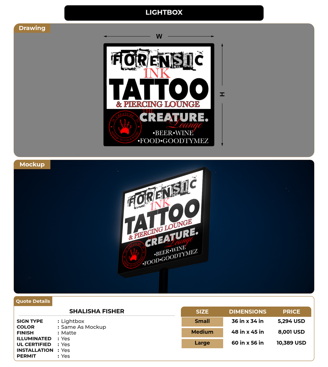 CUSTOM MOCKUP SIGN FOR Shalisha Fisher