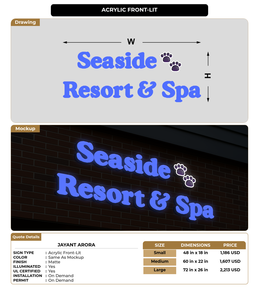 CUSTOM MOCKUP SIGN FOR Jayant Arora