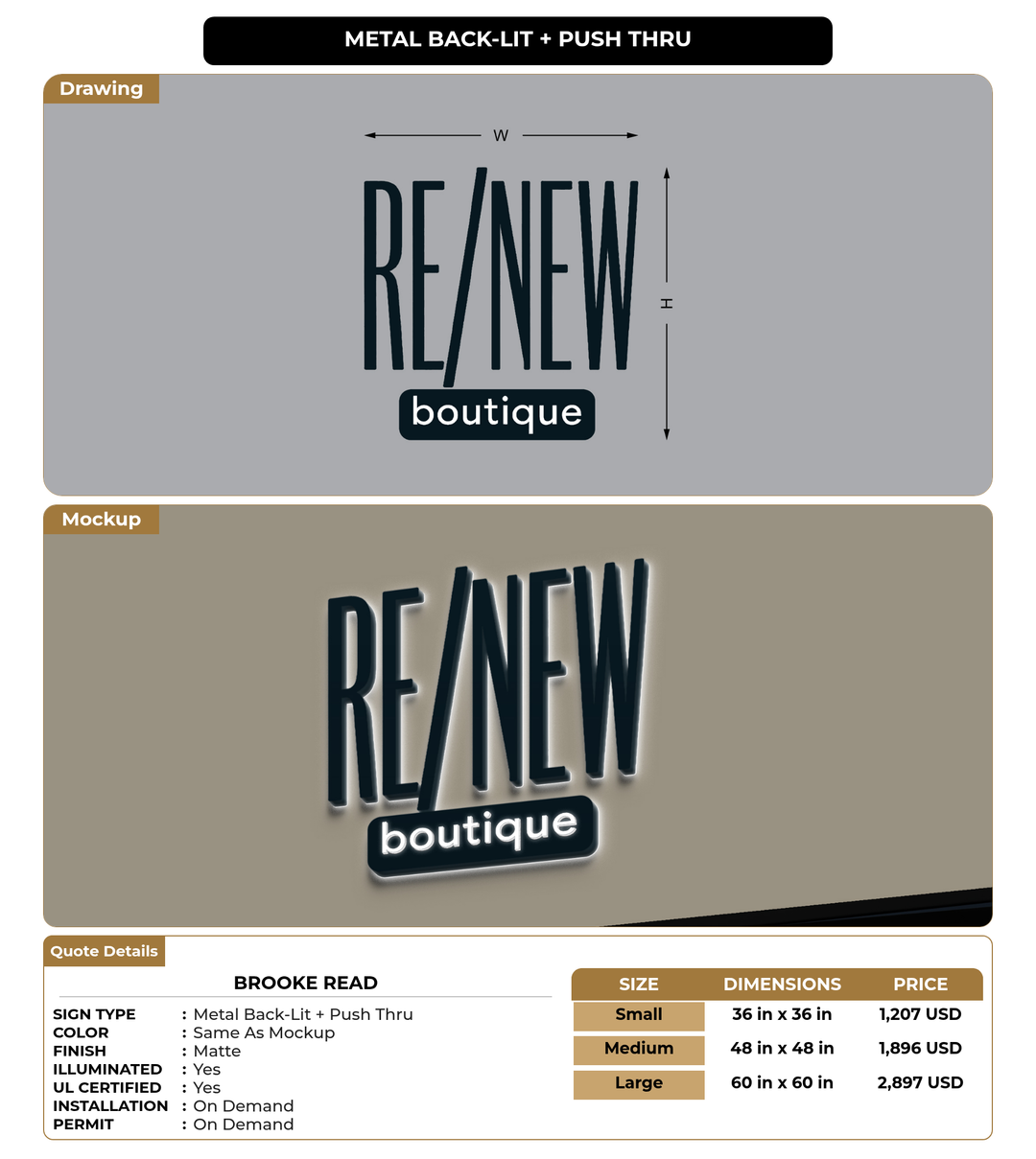 CUSTOM MOCKUP SIGN FOR Brooke Read