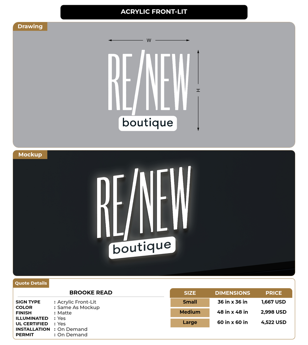 CUSTOM MOCKUP SIGN FOR Brooke Read