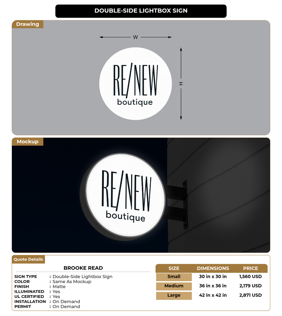 CUSTOM MOCKUP SIGN FOR Brooke Read