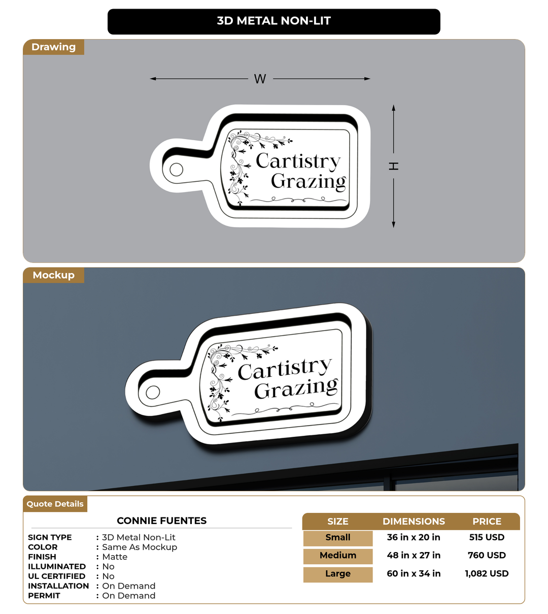 CUSTOM MOCKUP SIGN FOR Connie Fuentes