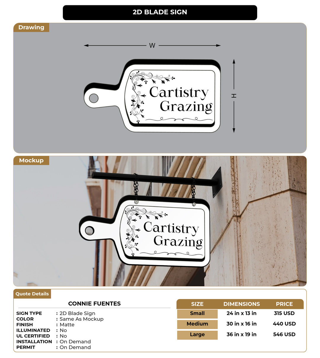 CUSTOM MOCKUP SIGN FOR Connie Fuentes