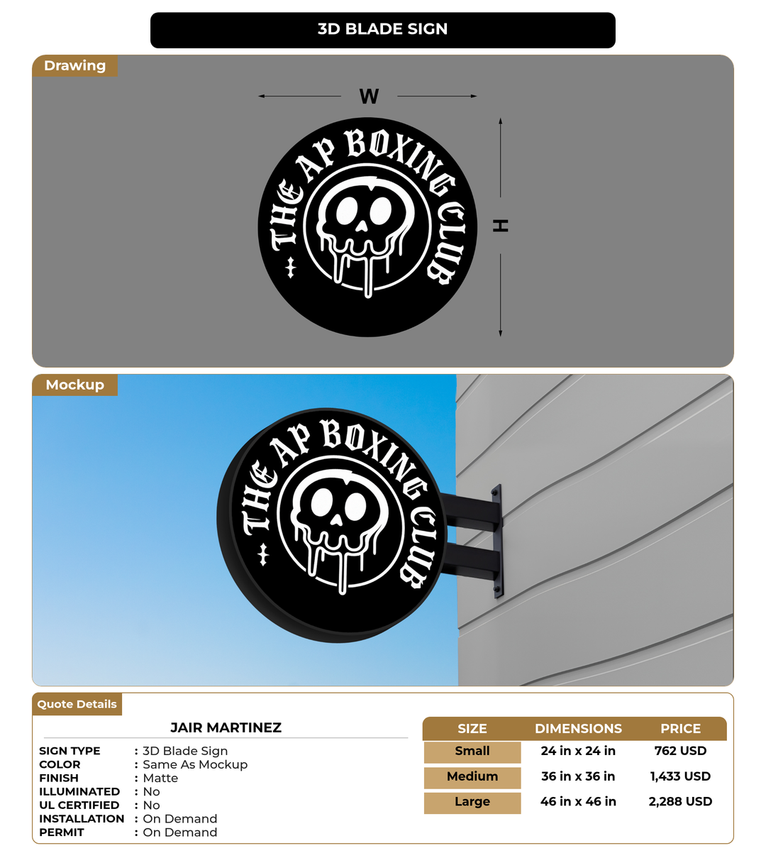 CUSTOM MOCKUP SIGN FOR Jair Martinez