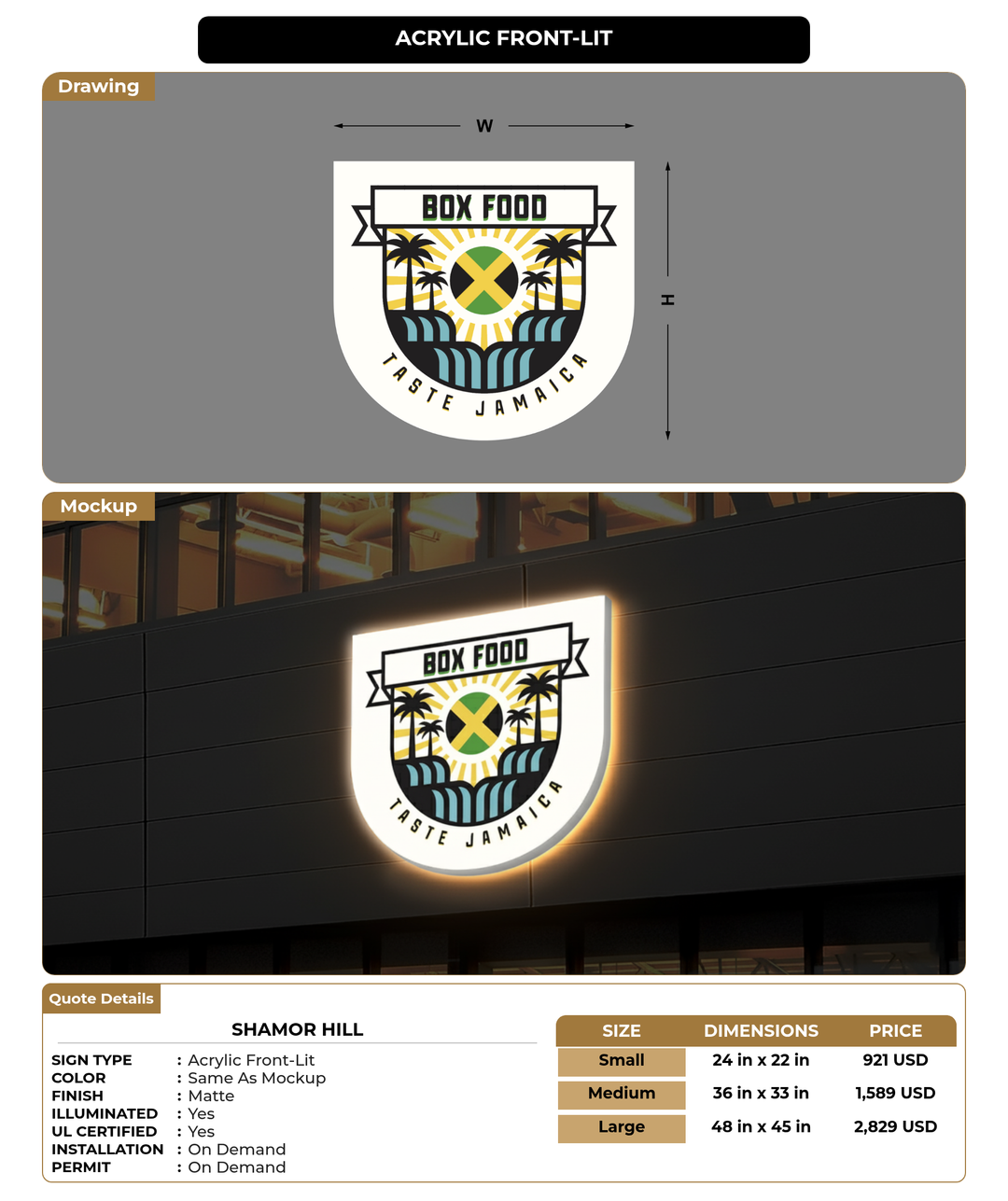 CUSTOM MOCKUP SIGN FOR Shamor Hill
