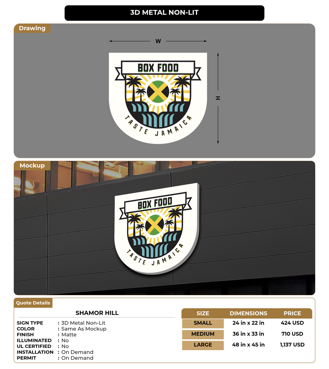 CUSTOM MOCKUP SIGN FOR Shamor Hill