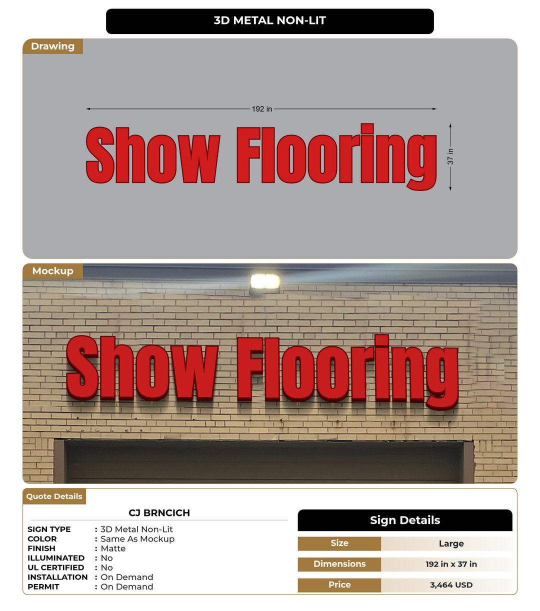 CUSTOM MOCKUP SIGN FOR CJ Brncich