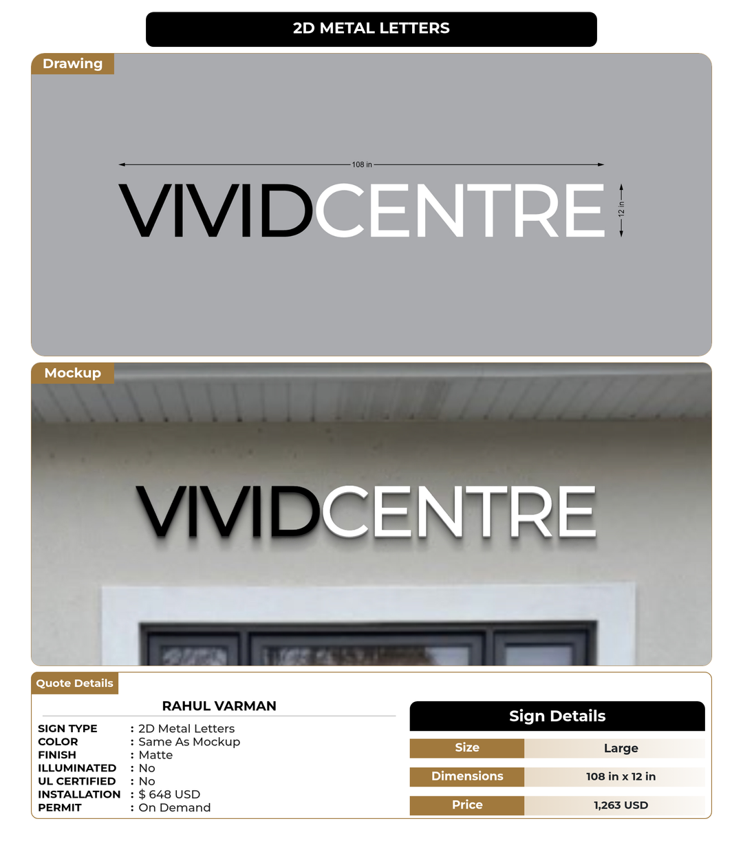 CUSTOM MOCKUP SIGN FOR Rahul Varman