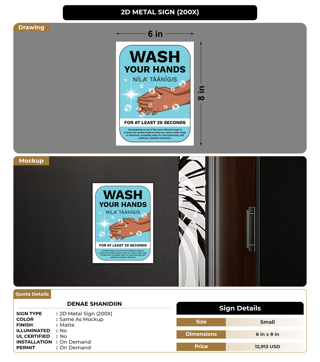 CUSTOM MOCKUP SIGN FOR Denae Shanidiin