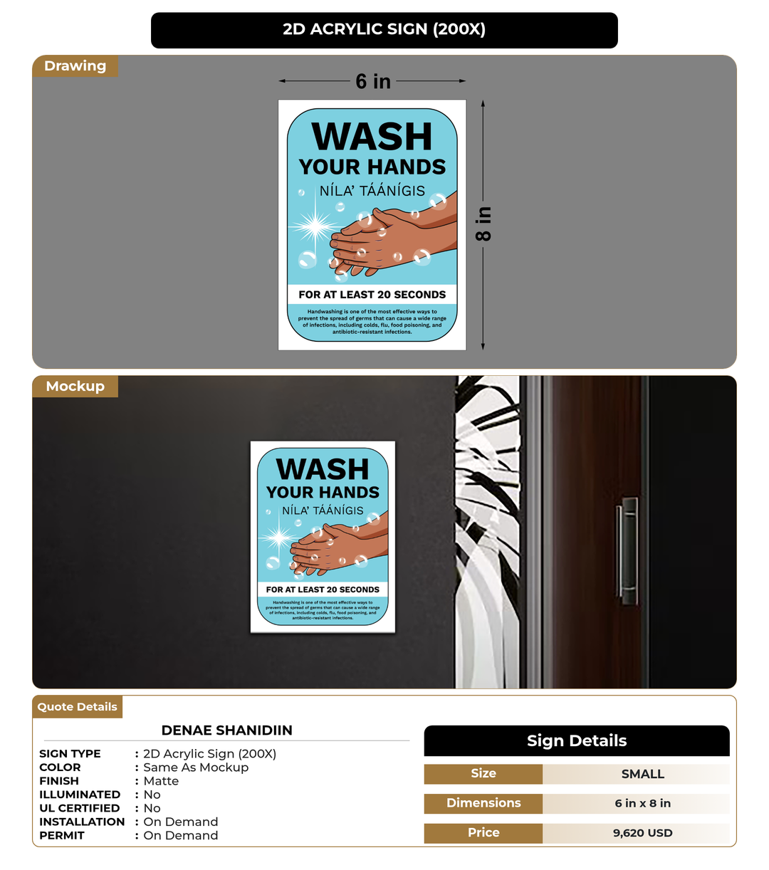 CUSTOM MOCKUP SIGN FOR Denae Shanidiin