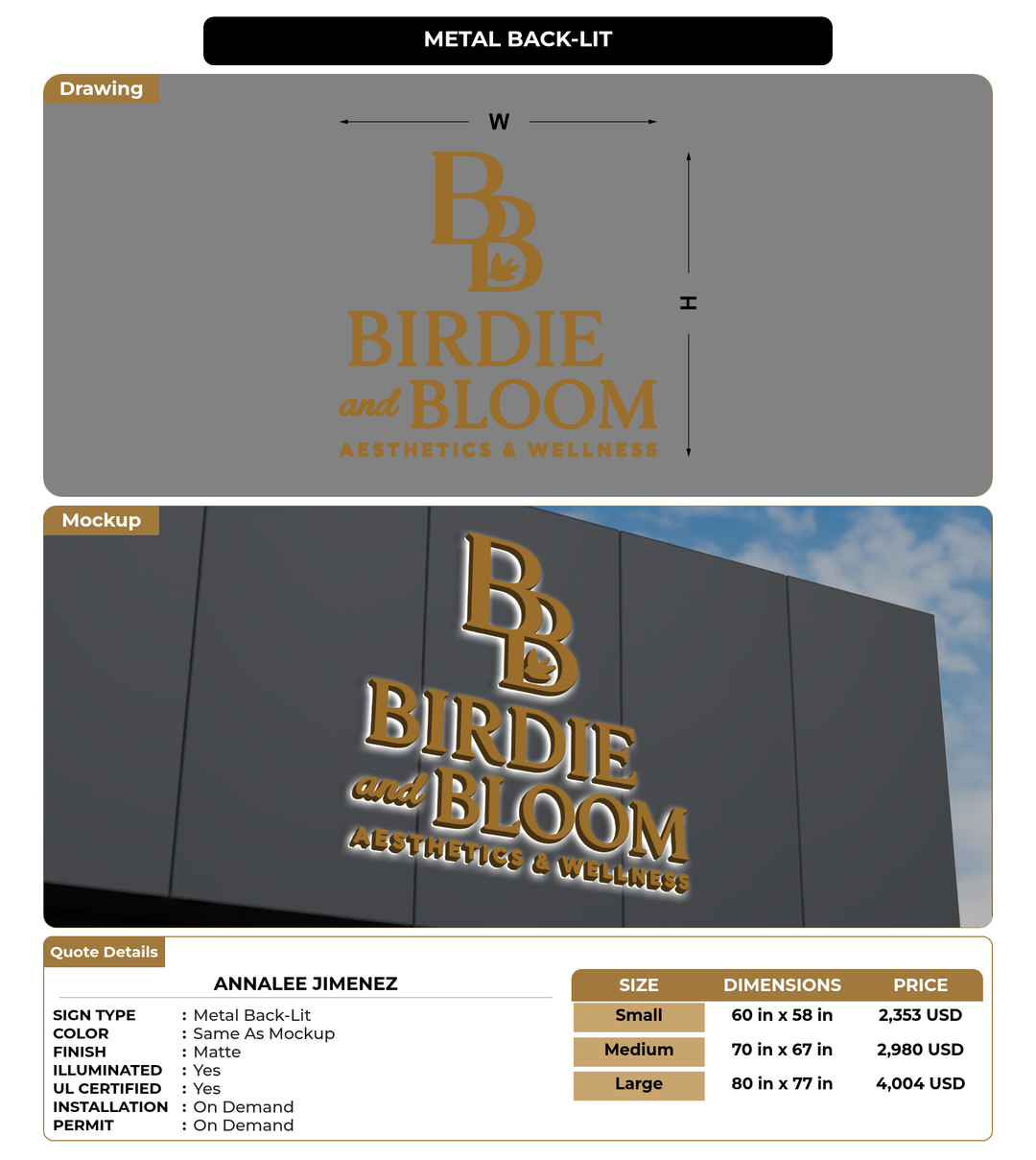 CUSTOM MOCKUP SIGN FOR Annalee Jimenez