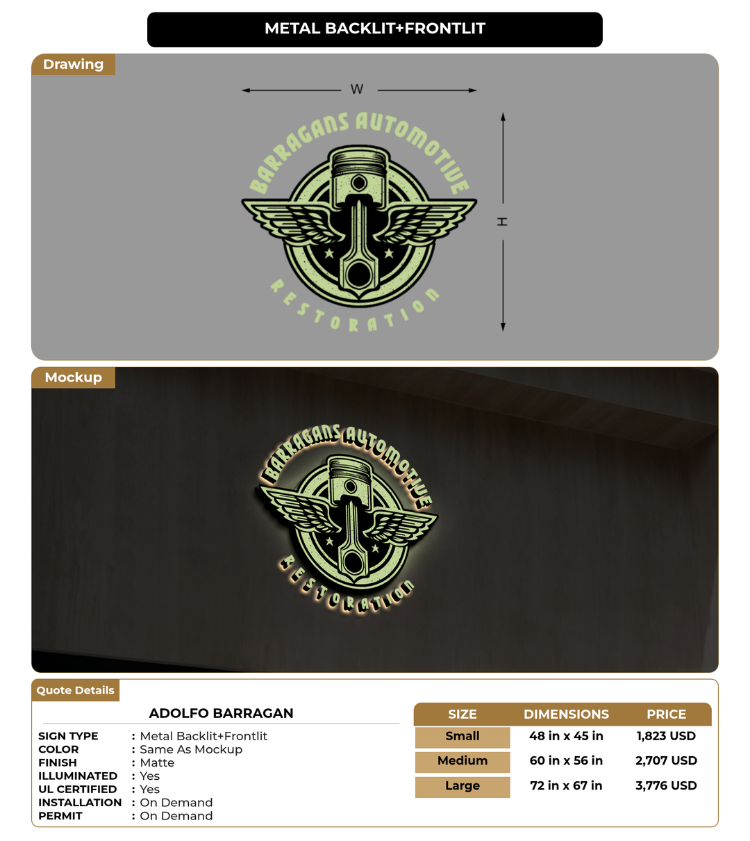 CUSTOM MOCKUP SIGN FOR Adolfo Barragan