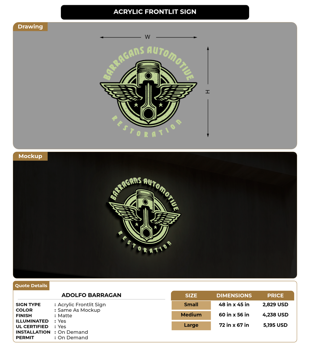 CUSTOM MOCKUP SIGN FOR Adolfo Barragan