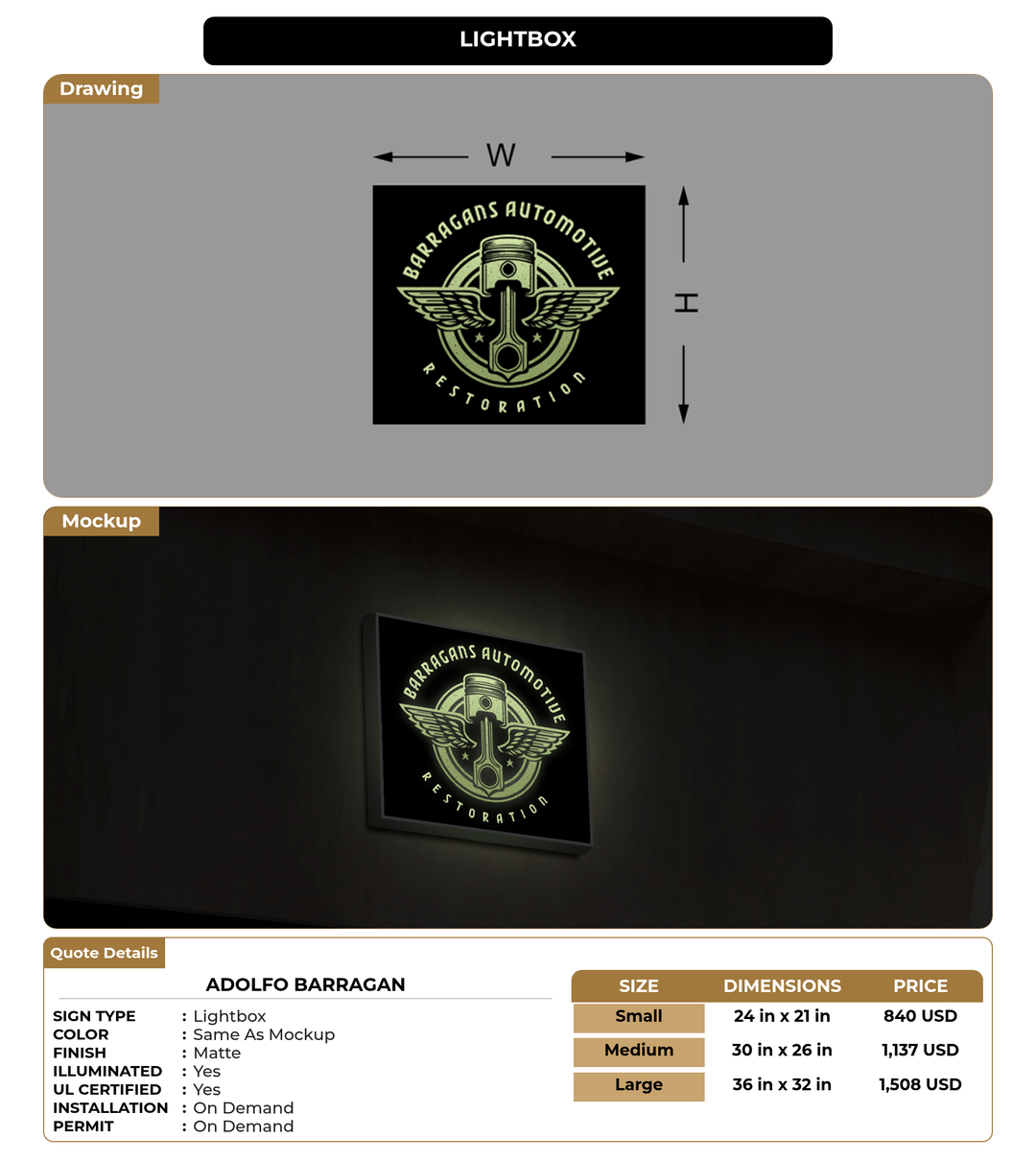 CUSTOM MOCKUP SIGN FOR Adolfo Barragan