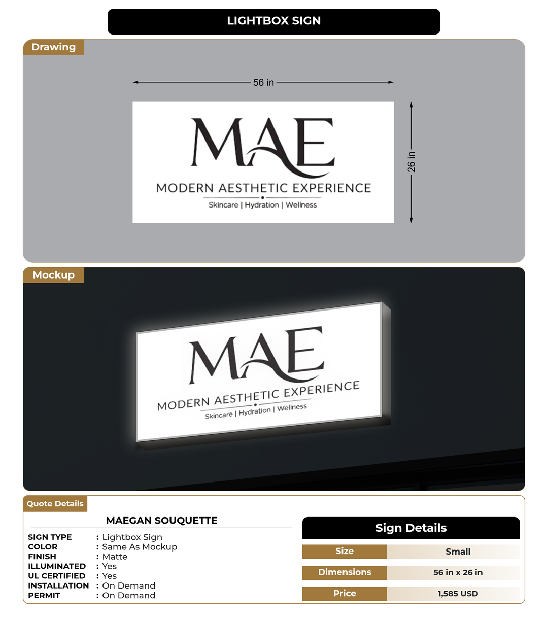 CUSTOM MOCKUP SIGN FOR Maegan Souquette