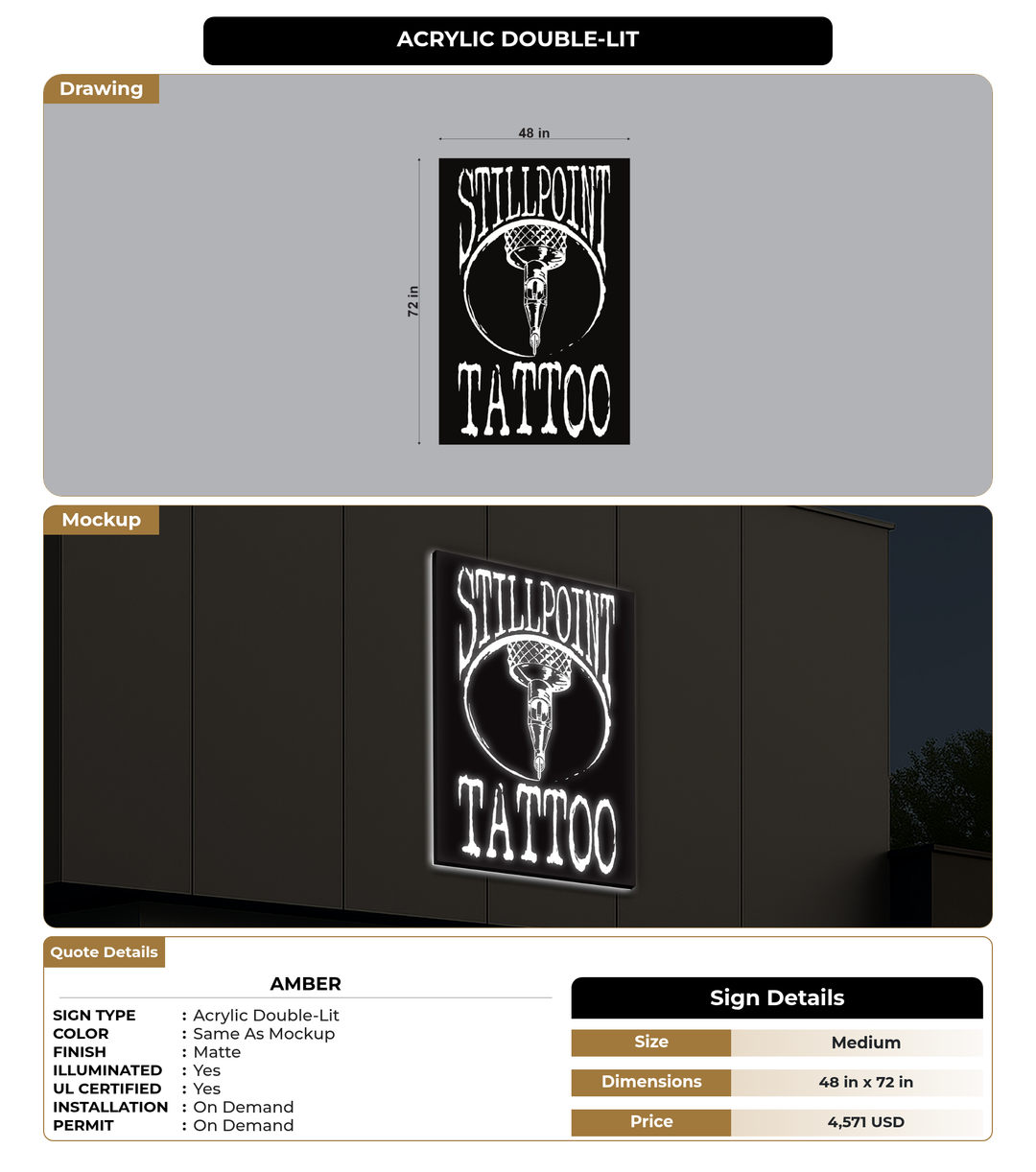 CUSTOM MOCKUP SIGN FOR Amber