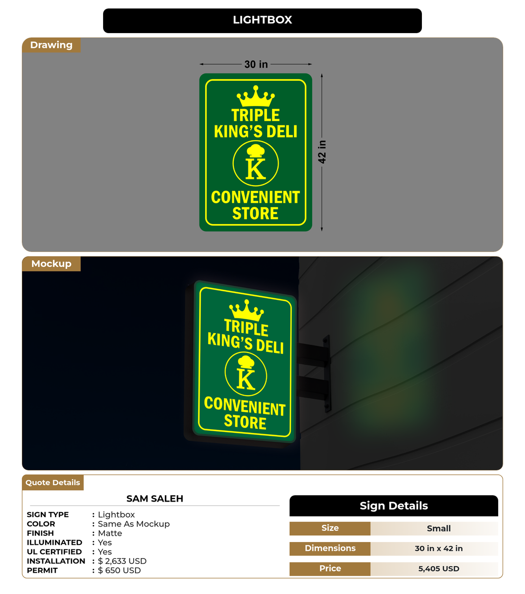 CUSTOM MOCKUP SIGN FOR Sam saleh