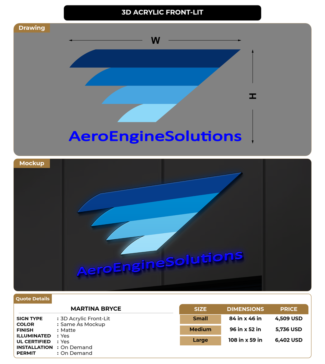 CUSTOM MOCKUP SIGN FOR Martina Bryce