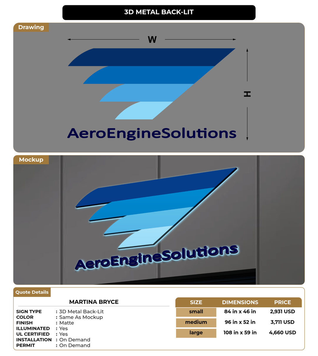 CUSTOM MOCKUP SIGN FOR Martina Bryce