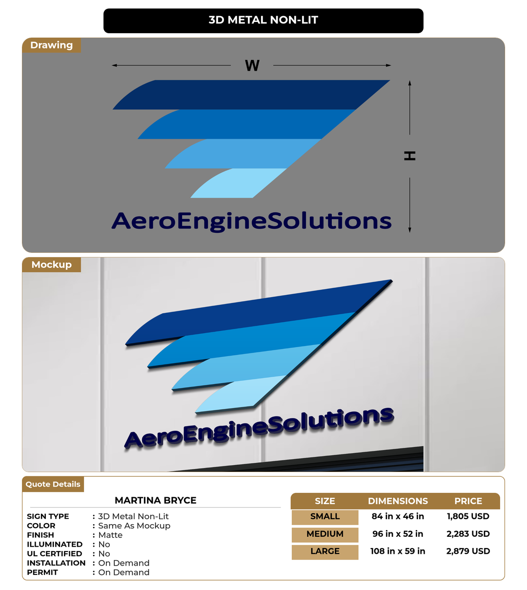 CUSTOM MOCKUP SIGN FOR Martina Bryce