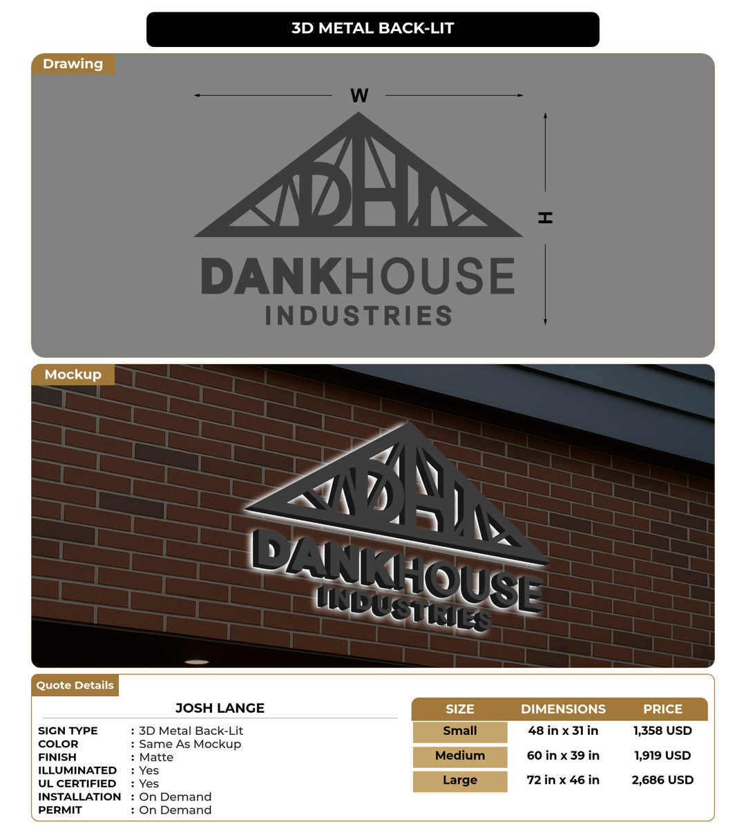 CUSTOM MOCKUP SIGN FOR Josh Lange