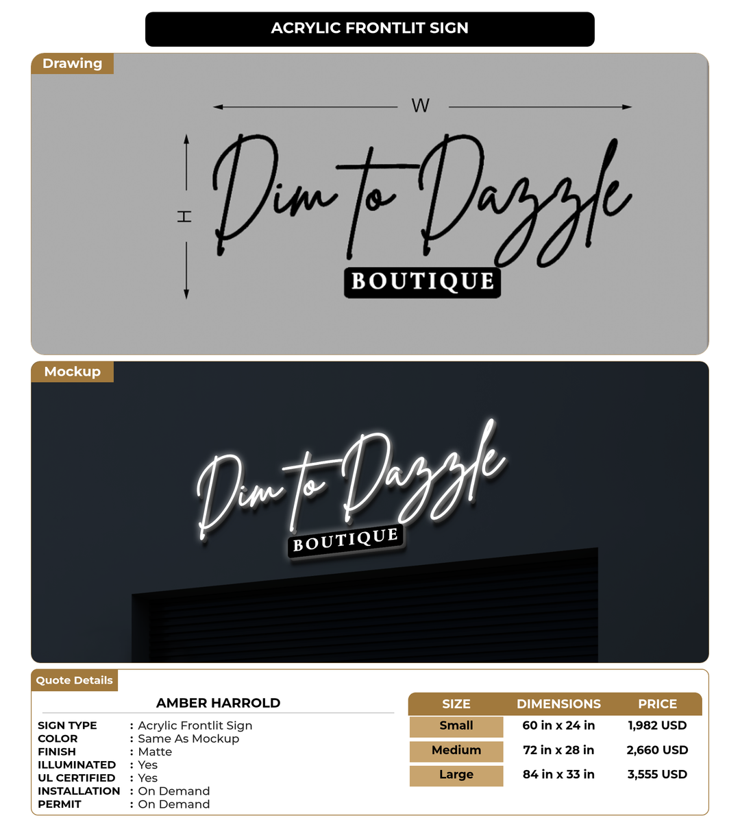 CUSTOM MOCKUP SIGN FOR Amber Harrold