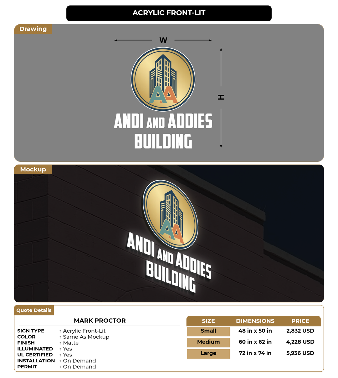 CUSTOM MOCKUP SIGN FOR Mark Proctor