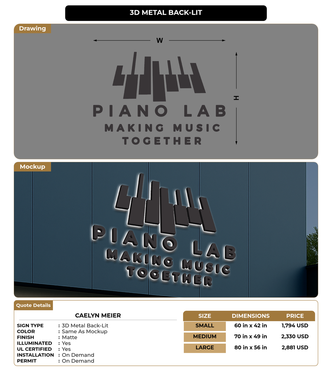 CUSTOM MOCKUP SIGN FOR Caelyn Meier