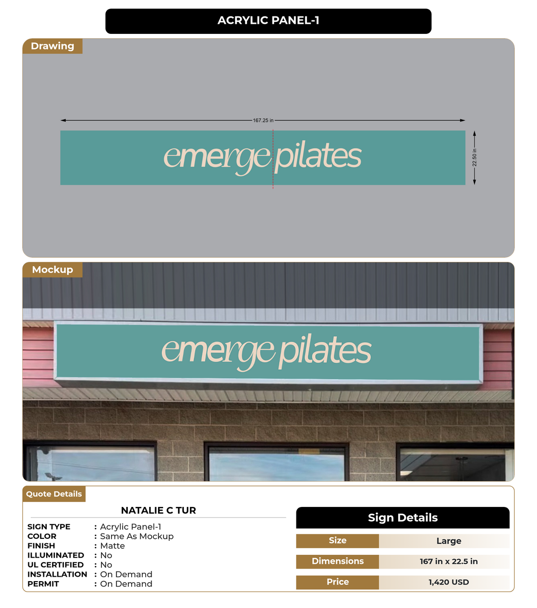 CUSTOM MOCKUP SIGN FOR Natalie C Tur